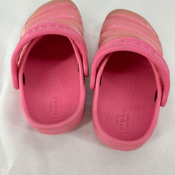 Crocs Classic Clog Pink Jelly Sandal for Girls, Size 8 Play Condition - Picture 4 of 5